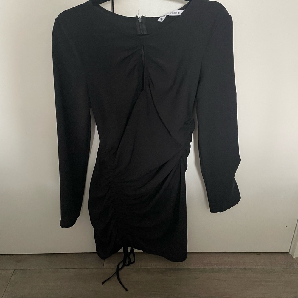 Zara black long sleeve dress